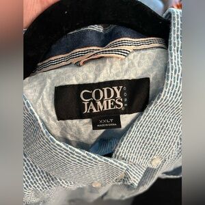 Cody James Blue Patterned Shirt 2XLT